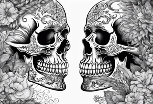 Life and death in opposite environments I don’t want skulls tattoo idea