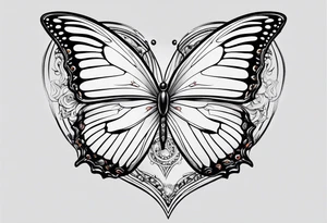 butterfly makes a heart tattoo idea