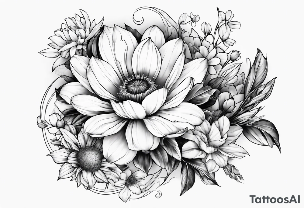 promised neverland Vida flower tattoo idea