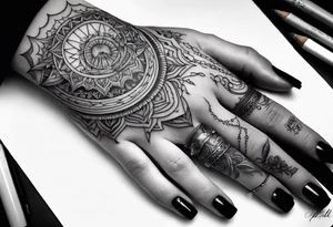 агfull hand tattoo ghotic tattoo idea