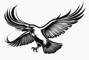 7 ravens flying tattoo idea