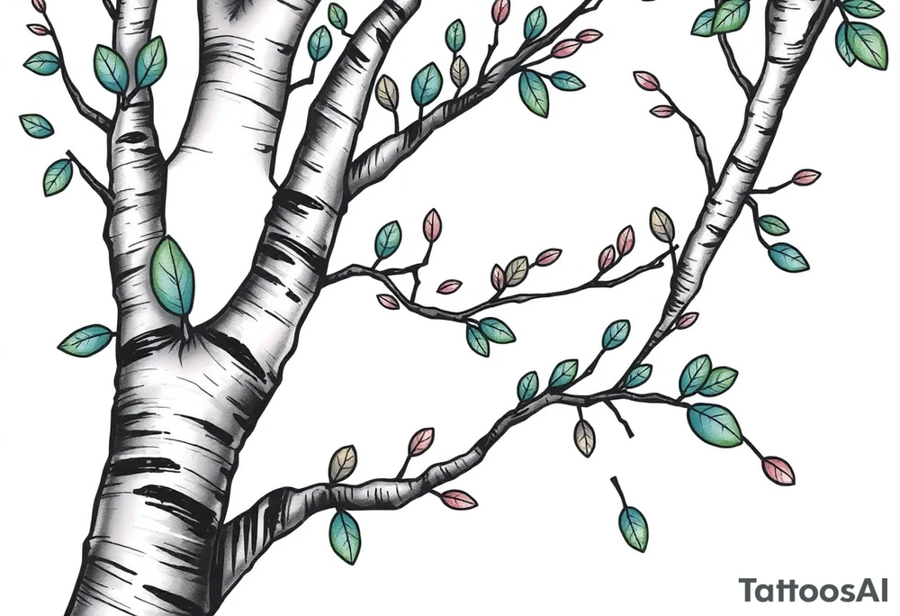 birch tree tattoo idea