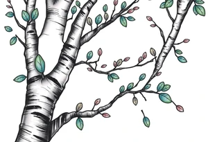 birch tree tattoo idea