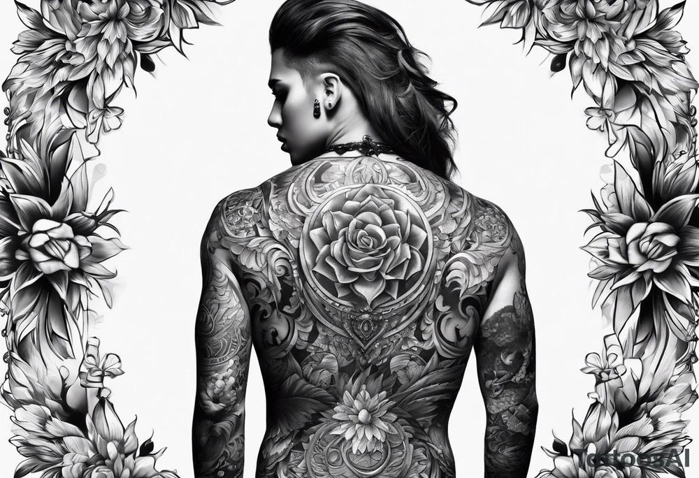 Full body back tattoo tattoo idea