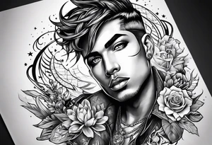 Star Boy writing tattoo idea