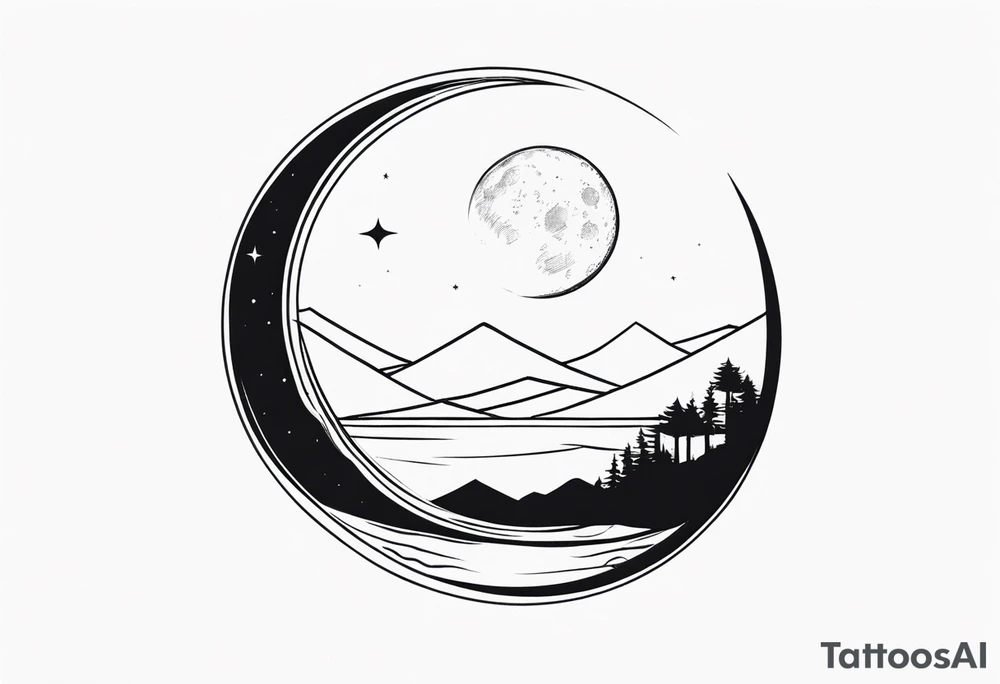 MOON tattoo idea