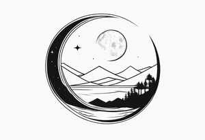 MOON tattoo idea