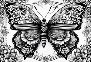 butterfly more manly with day of the dead tattoo idea