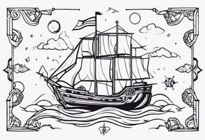 treasure hunt way tattoo idea
