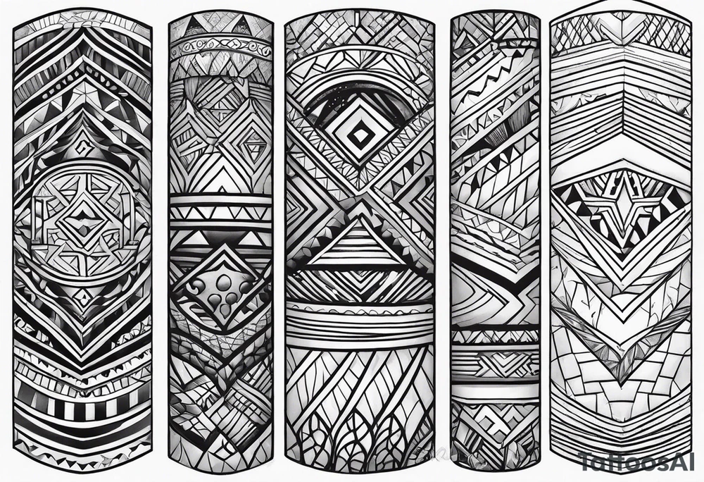 african, arm sleeve tattoo idea