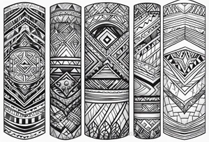 african, arm sleeve tattoo idea