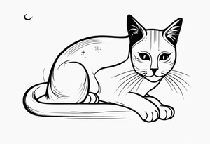 Katze mit Schnurbart tattoo idea
