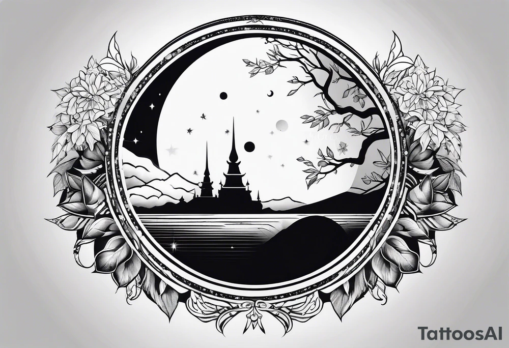 sacred moon tattoo idea