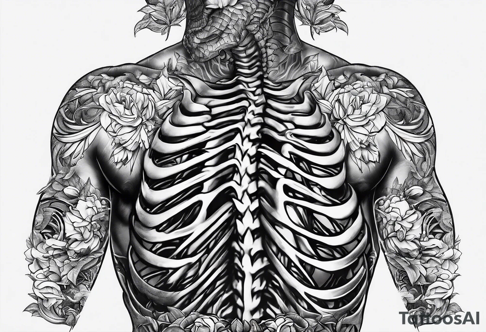 broken rib cage exposing heart tattoo idea