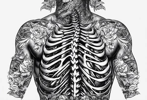 broken rib cage exposing heart tattoo idea
