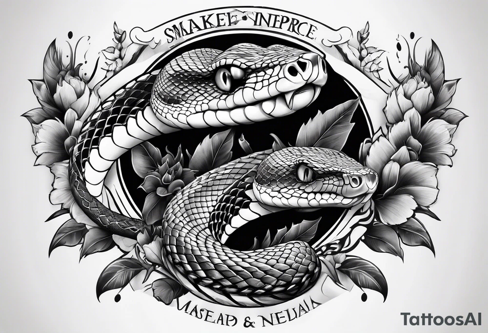 snake with dagger tattoo idea