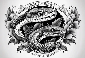 snake with dagger tattoo idea