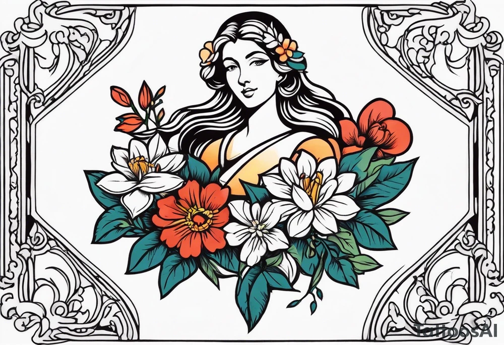 mercy
old school vintage simple traditional design surrounded by vintage flowers


bold color simple tattoo idea