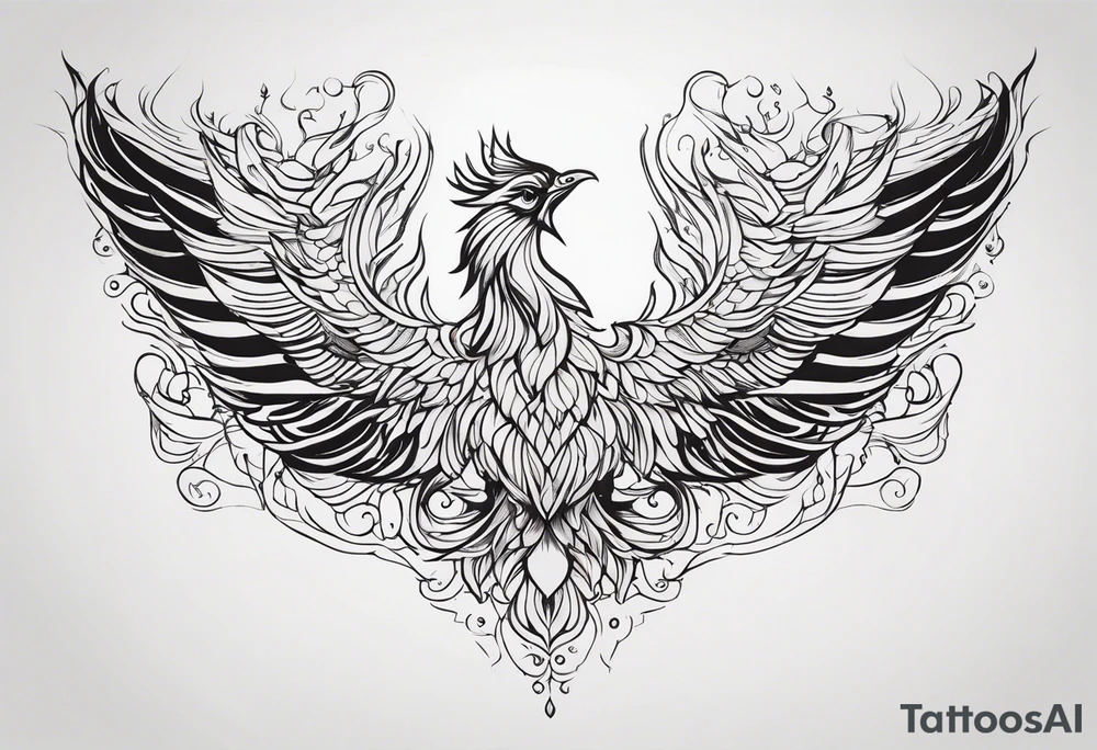 Rising phoenix tattoo idea