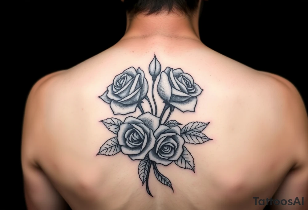 Memorial for grandma who loved roses and gambling tattoo idea