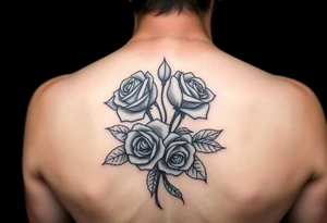 Memorial for grandma who loved roses and gambling tattoo idea