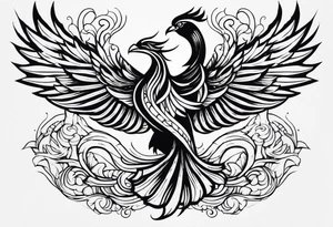 Phoenix for men arm with lot of details tattoo idea