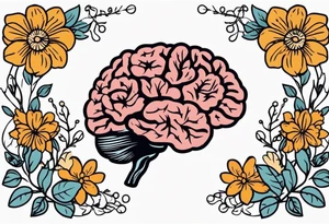 human brain
old school vintage simple traditional design surrounded by vintage flowers


bold color simple tattoo idea