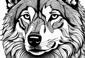Wolf looking at you tattoo idea