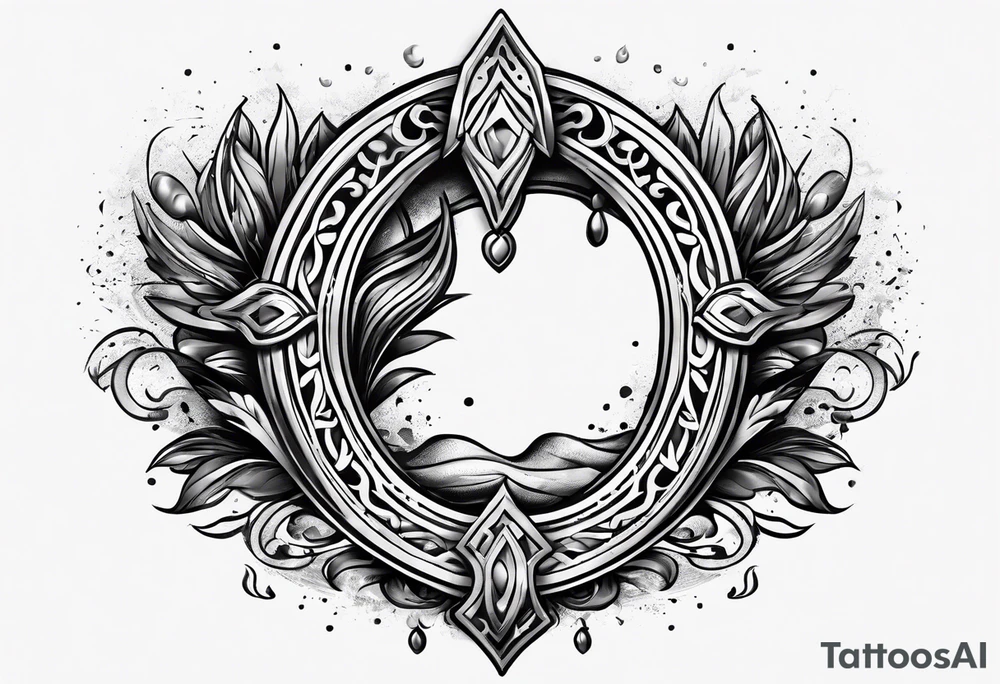 Horseshoe and mud tracks tattoo idea