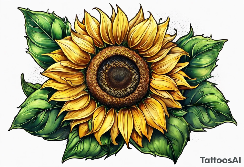 Sunflower for a male tattoo tattoo idea