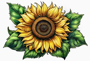 Sunflower for a male tattoo tattoo idea
