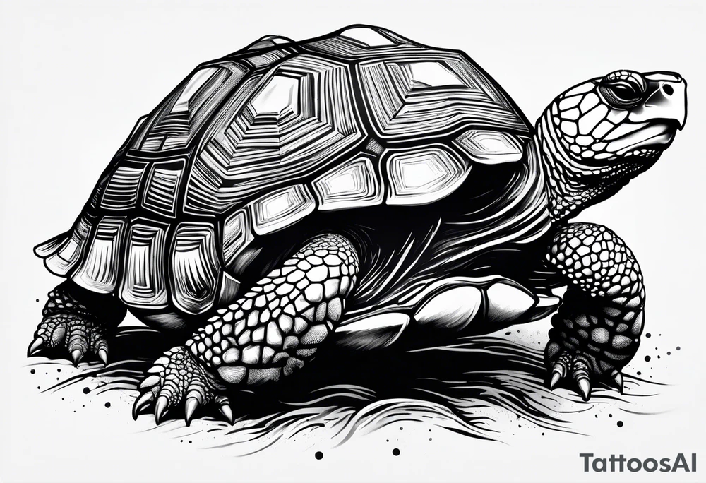 Tortoise dot work, entitrely from lots of dots tattoo idea