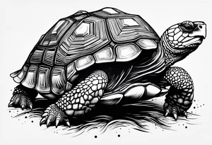 Tortoise dot work, entitrely from lots of dots tattoo idea