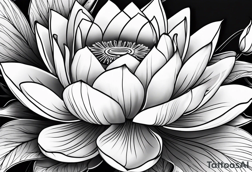 Lotus flower tattoo idea