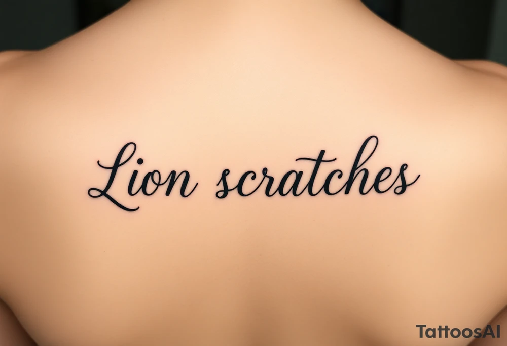 Lion scratches tattoo idea