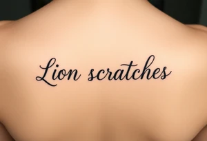 Lion scratches tattoo idea