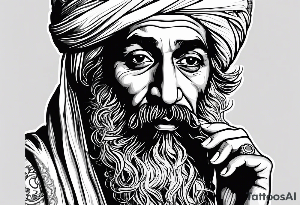 osama bin laden smoking cigarette tattoo idea