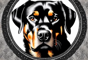 only rottweiler's nose tattoo idea