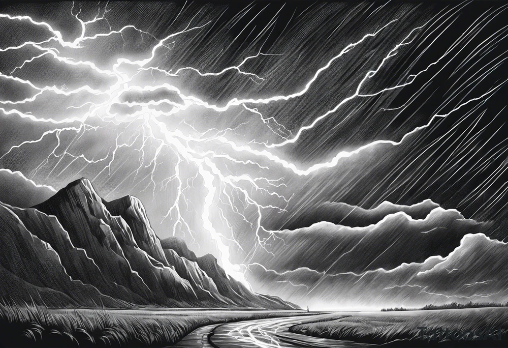 Thunderstorm , lightning tattoo idea