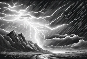 Thunderstorm , lightning tattoo idea