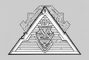 Valhalla  sword shield axe Valknut  stairs tattoo idea