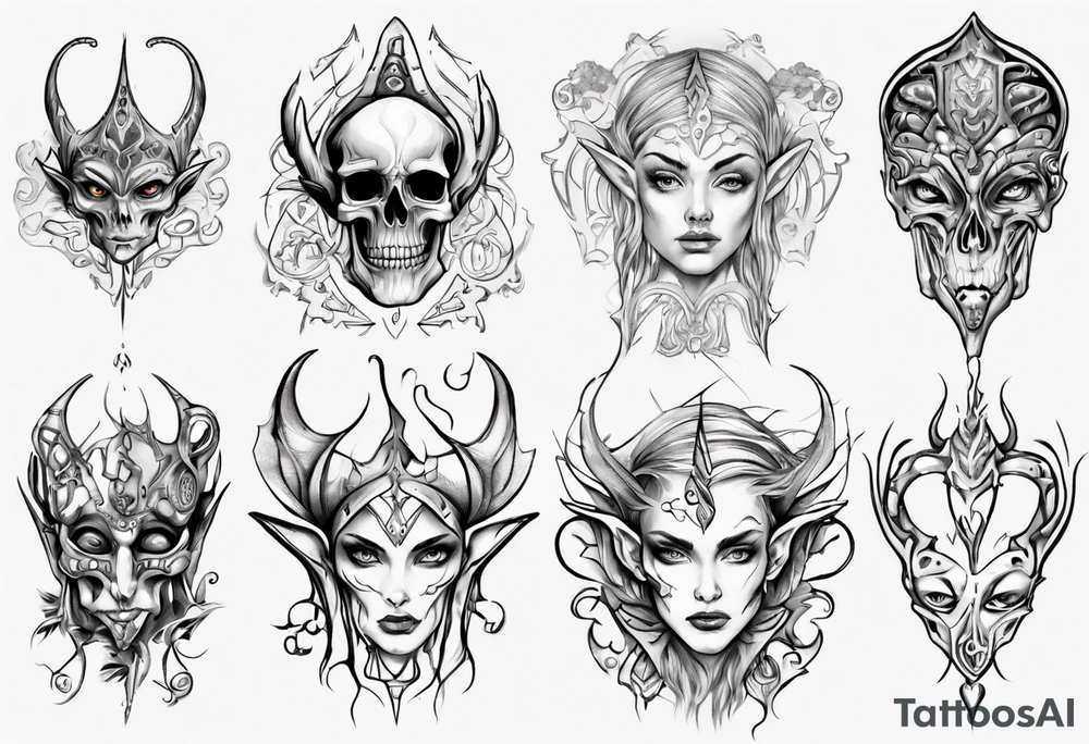 Elf, love, tattoo idea