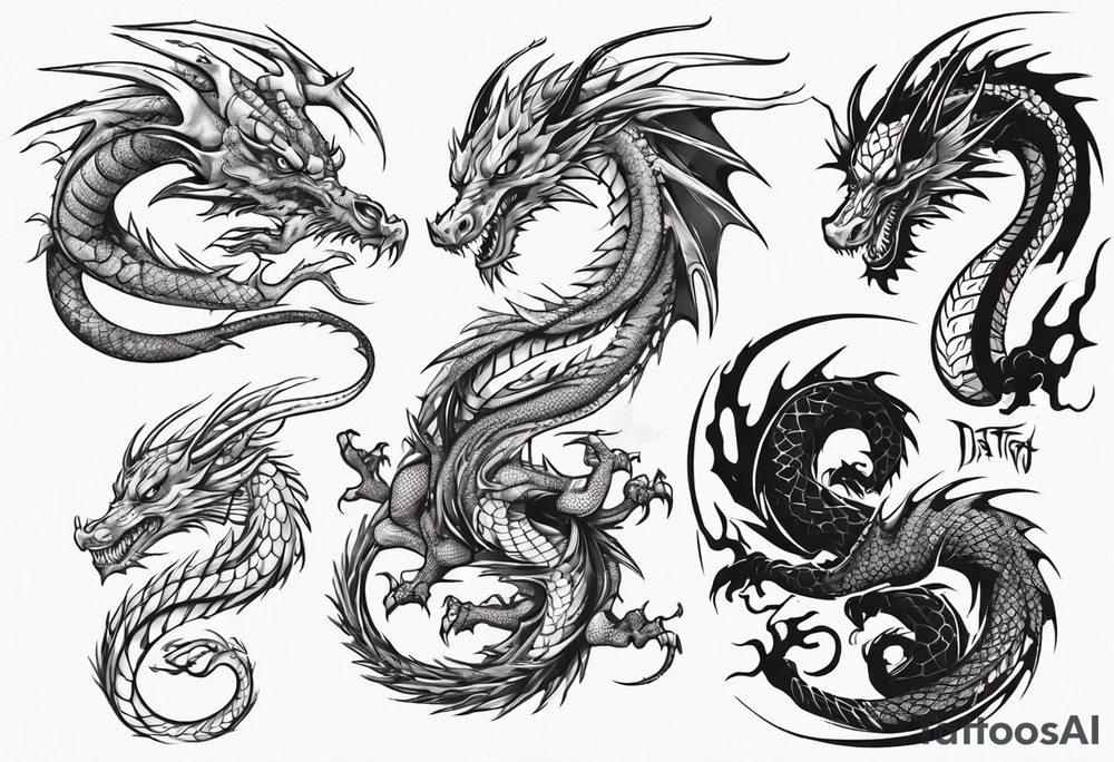 long body dragon tattoo idea