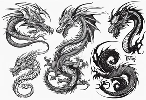 long body dragon tattoo idea