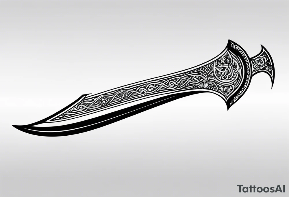 Arabian Scimitar tattoo idea