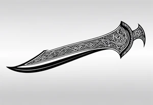 Arabian Scimitar tattoo idea