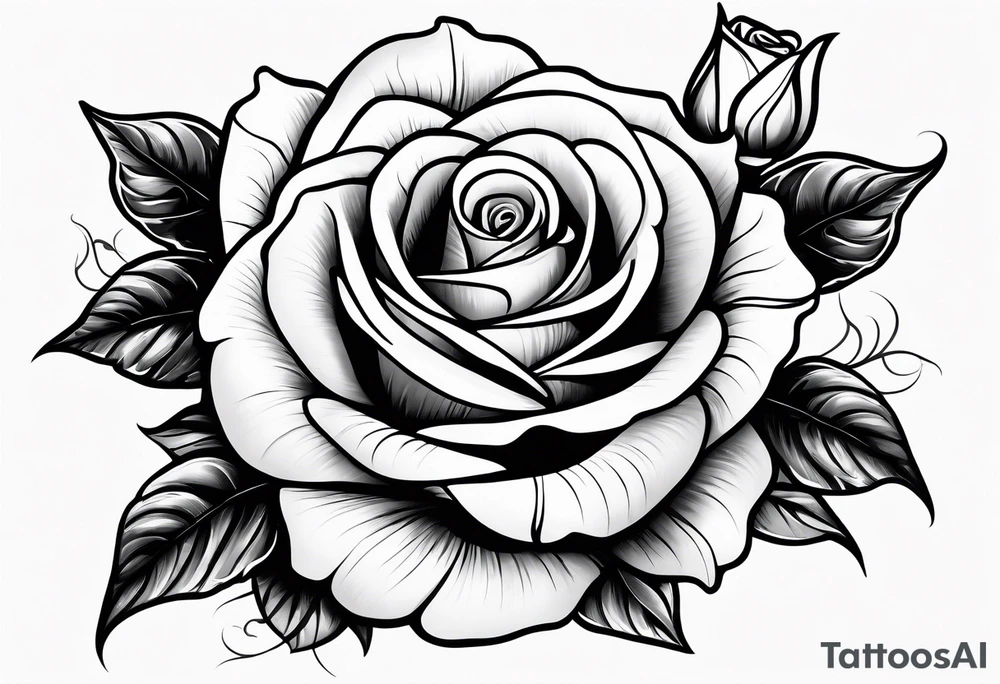 a beautiful rose tattoo idea
