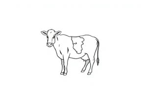small black and white patched cow tattoo idea