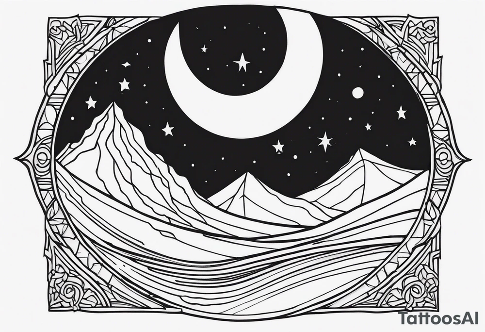 sacred moon tattoo idea