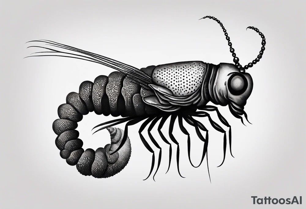 Shrimp dressed in a pimp costume tattoo idea